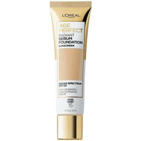 L'Oreal Paris Age Perfect Radiant Serum Foundation with SPF 50; Rose Ivory; 1 fl. oz