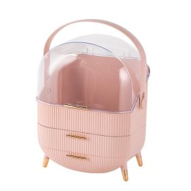 Makeup organizer for vanity Skincare Organizer (Color: pink)