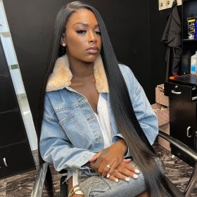 13x6 Hd Lace Frontal Human Hair Wig 13x4 Bone Straight Lace Front Wigs 30 Inch Wigs For Black Women Brazilian Hair Wigs (Stretched Length, Density: 20inches, 180%, Color: 13x4 Frontal Wig)
