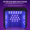 Nail Art UV Lamp 45 Beads White Pink With 4 Hour Button Display Auto Sensor LED Nail Lamp For Curing All Gel Nail Polish Professional Drying Lamp For